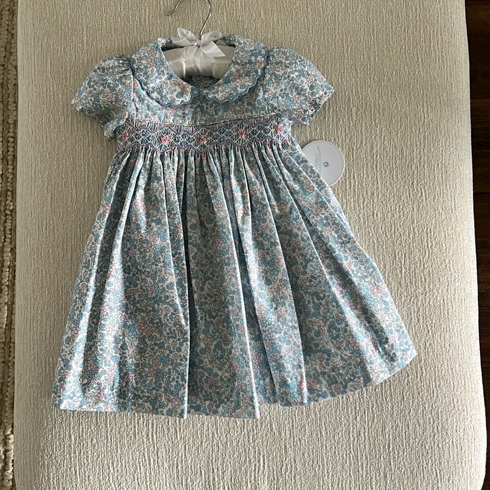EDGEHILL COLLECTION floral dress with floral embroidery 9M NWT